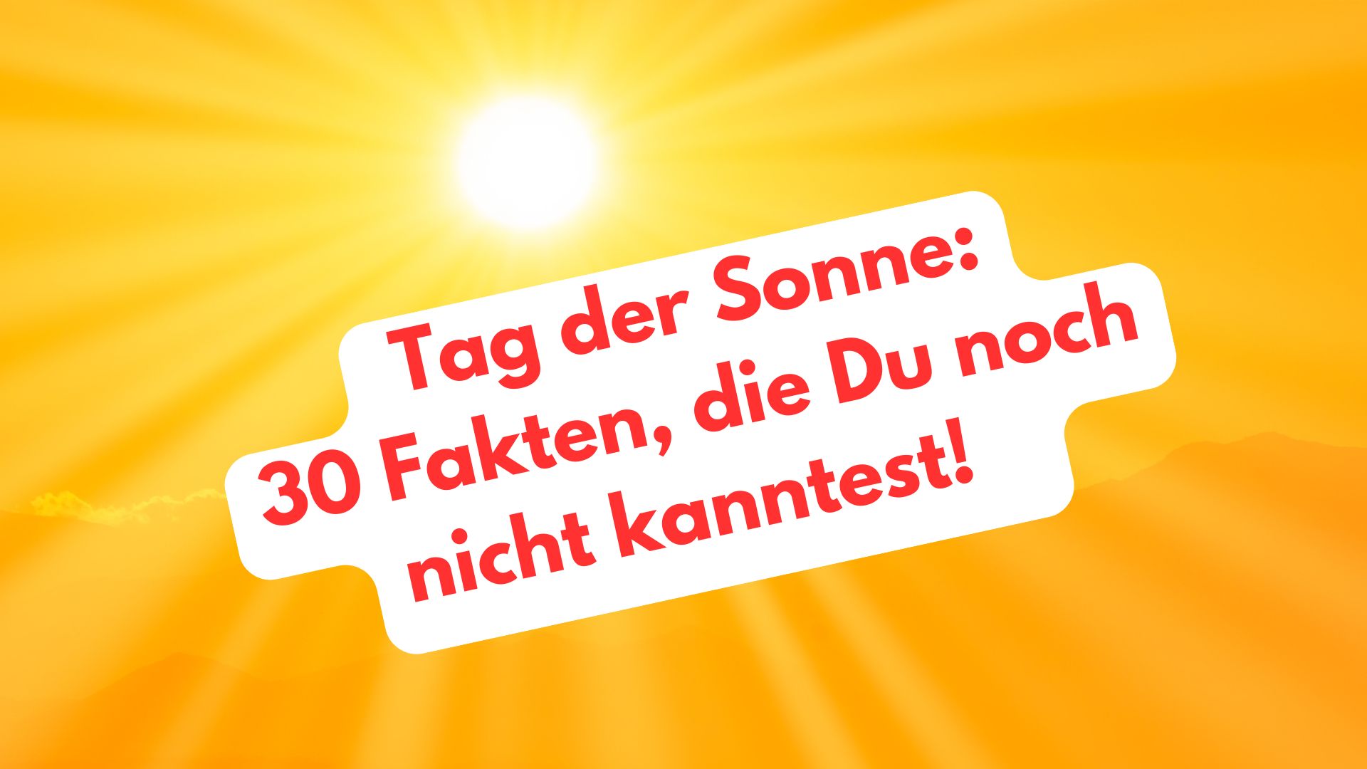 Tag der Sonne