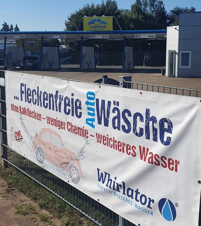 Autowaschanlage in Rinteln mit installiertem Whirlator zur Wasseroptimierung