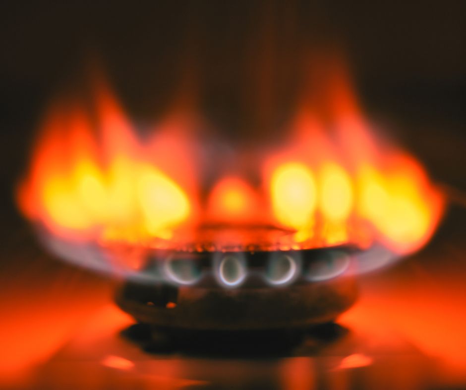 Gasflamme zur Visualisierung von Gasverbrauch
