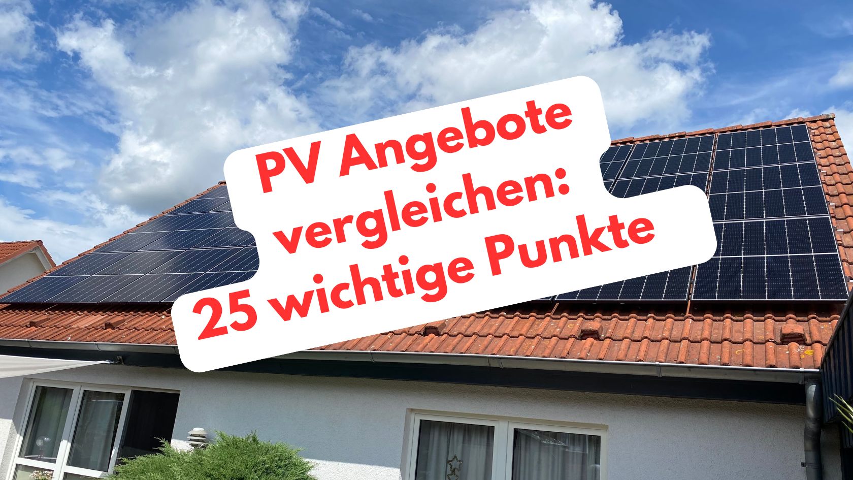 PV Angebote vergleichen